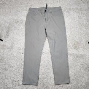 Vuori Pants Mens 32x26 Grey Meta Athletic Slim Fit Casual Huckberry REI Golf USA